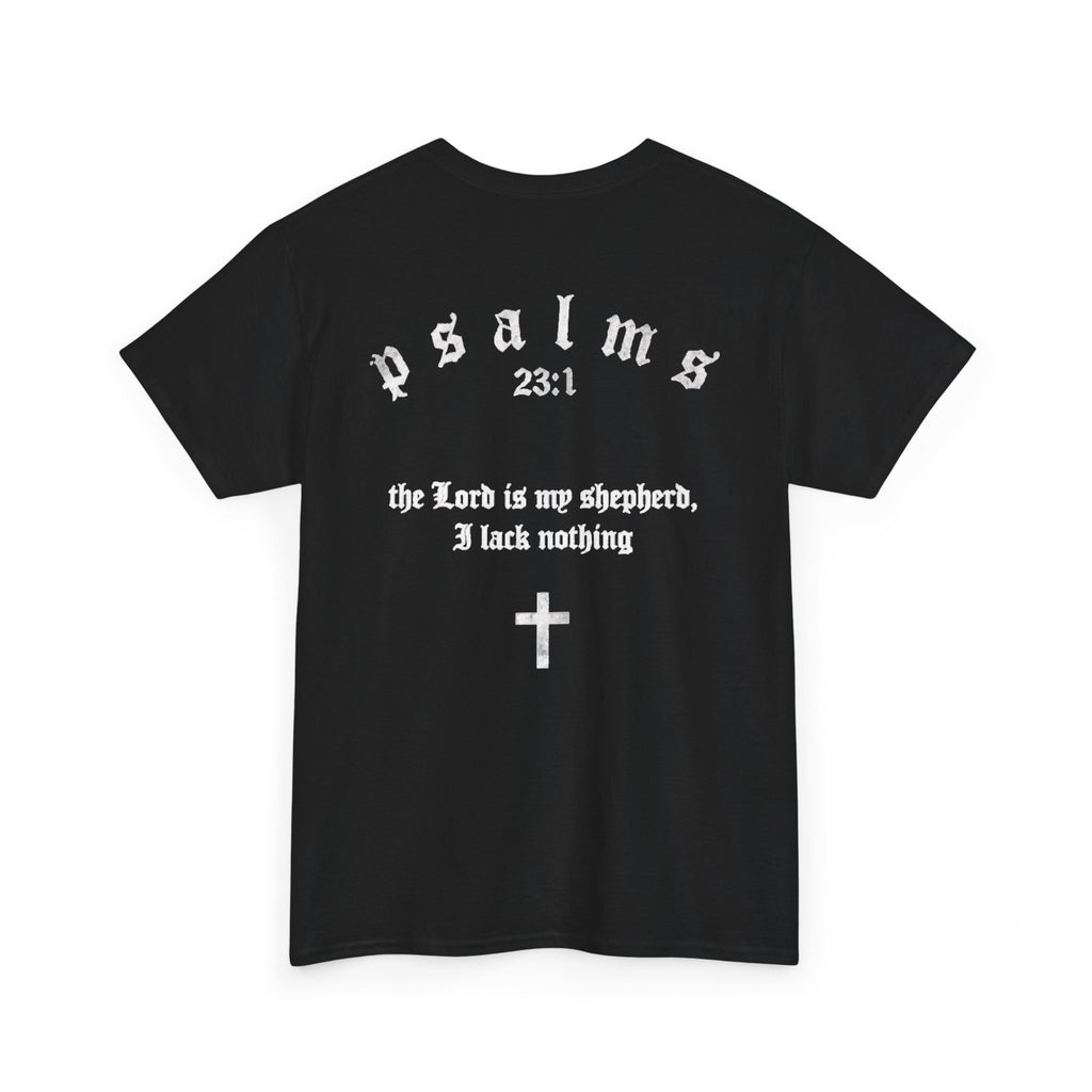 Driven by Faith Cotton T-Shirt | Psalms 23:1 Cross Tee