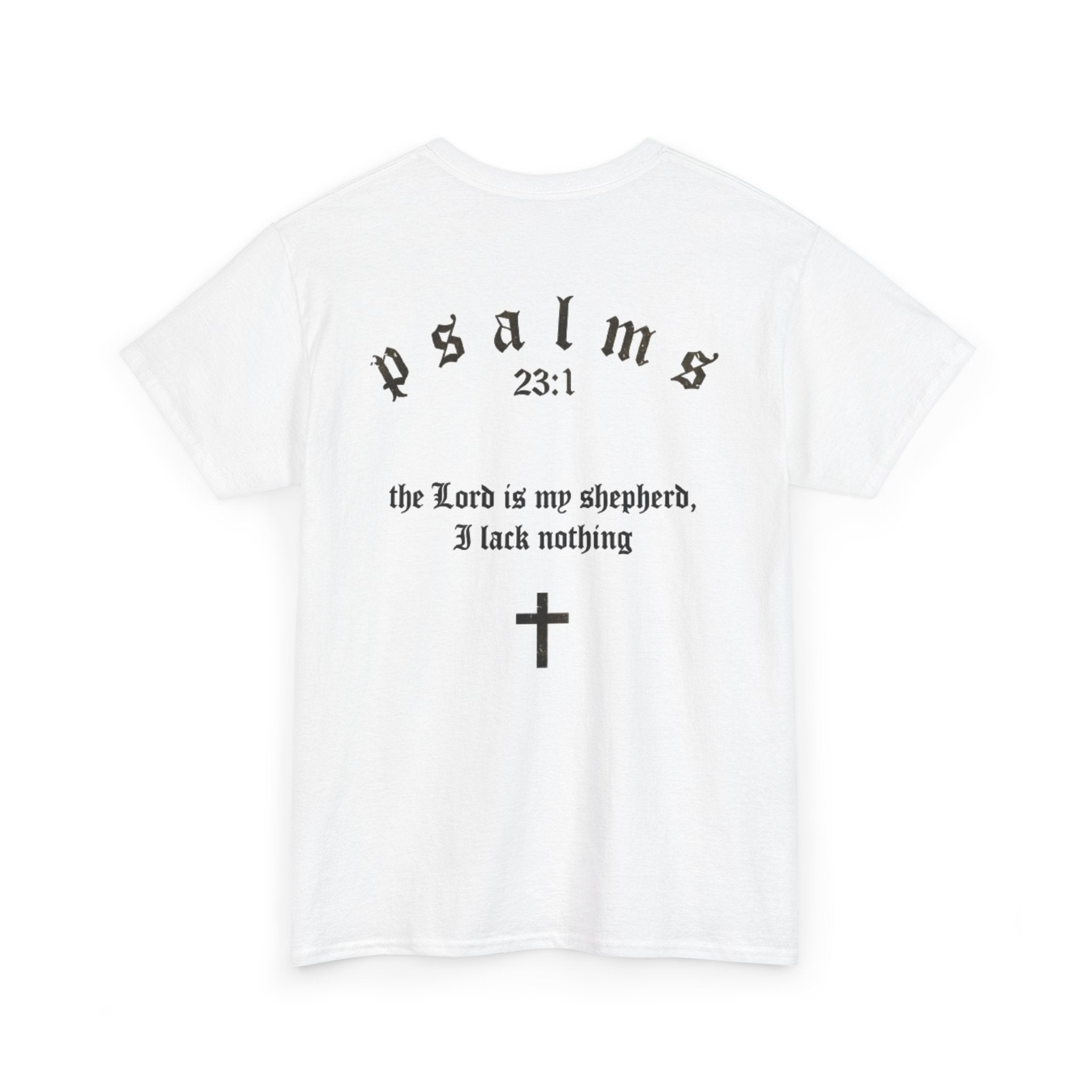 Driven by Faith Cotton T-Shirt | Psalms 23:1 Cross Tee