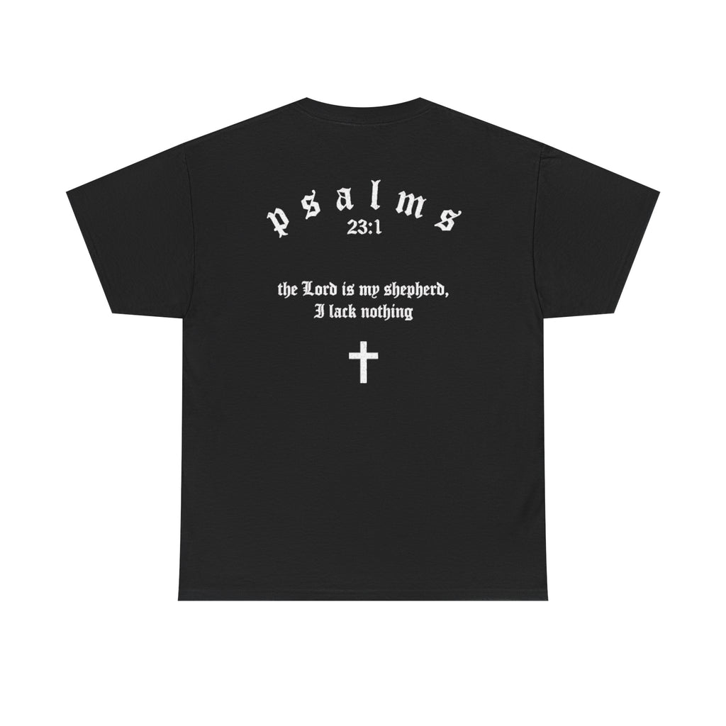 Driven by Faith Cotton T-Shirt | Psalms 23:1 Cross Tee