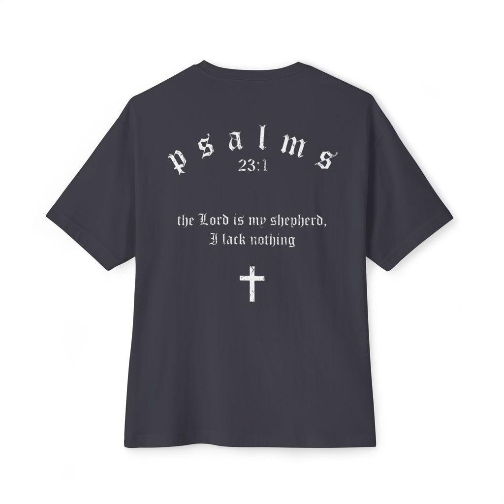 Driven By Faith Oversized T-Shirt/Pump Cover — Minimal Cross Christian Tee