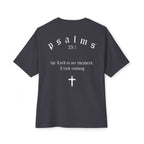 Driven By Faith Oversized T-Shirt/Pump Cover — Minimal Cross Christian Tee