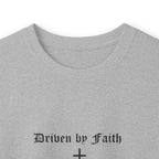 Psalms 23 Long Sleeve Tee — "Driven by Faith" Christian Cross Shirt