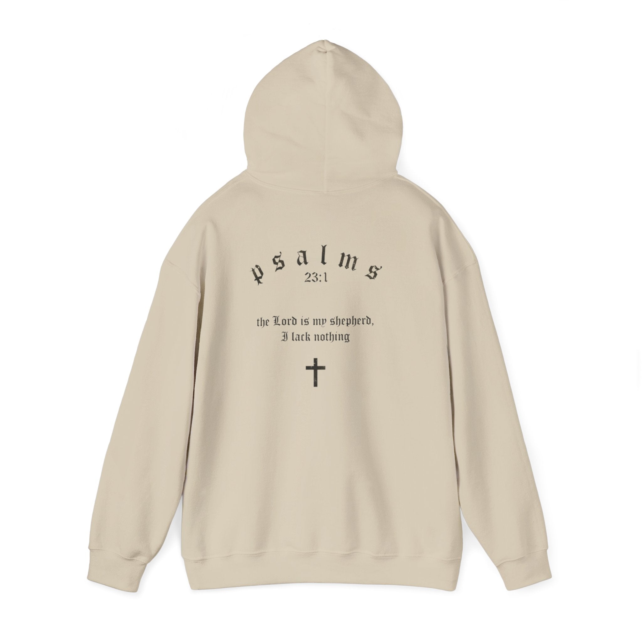 Driven by Faith Hoodie — Psalms 23:1 Christian Cross Sweatshirt