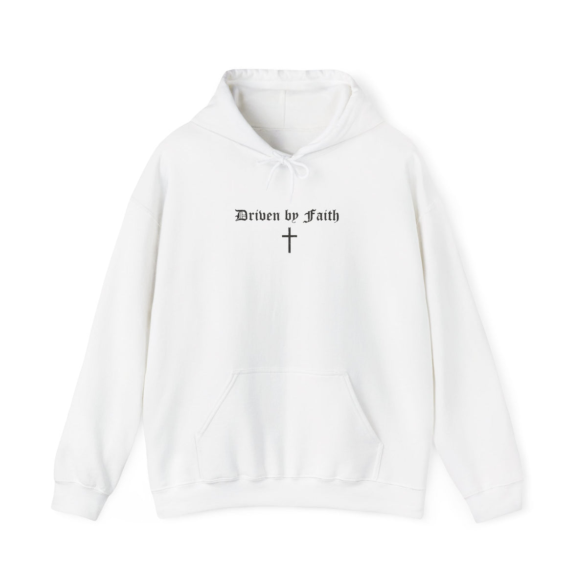Driven by Faith Hoodie — Psalms 23:1 Christian Cross Sweatshirt