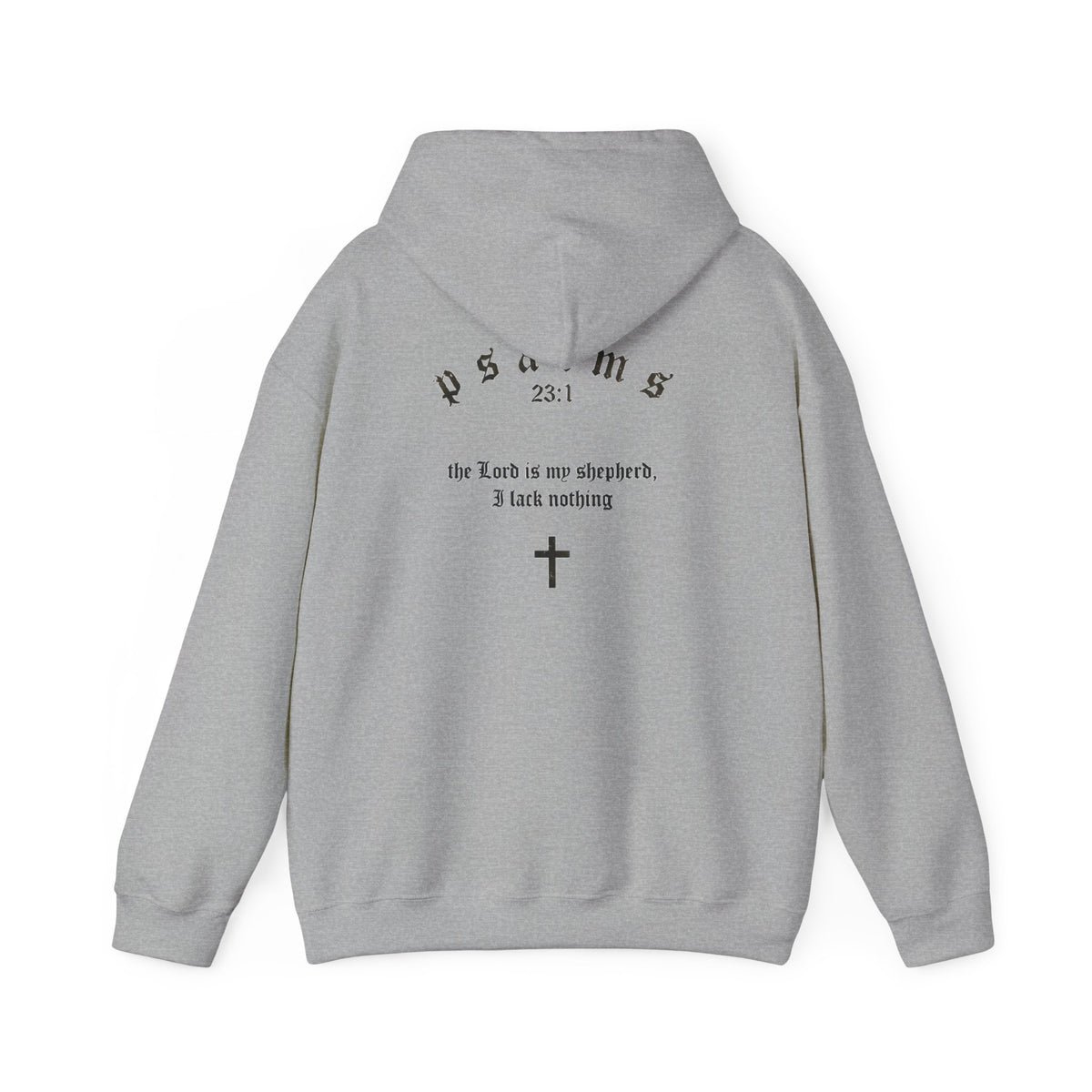 Driven by Faith Hoodie — Psalms 23:1 Christian Cross Sweatshirt