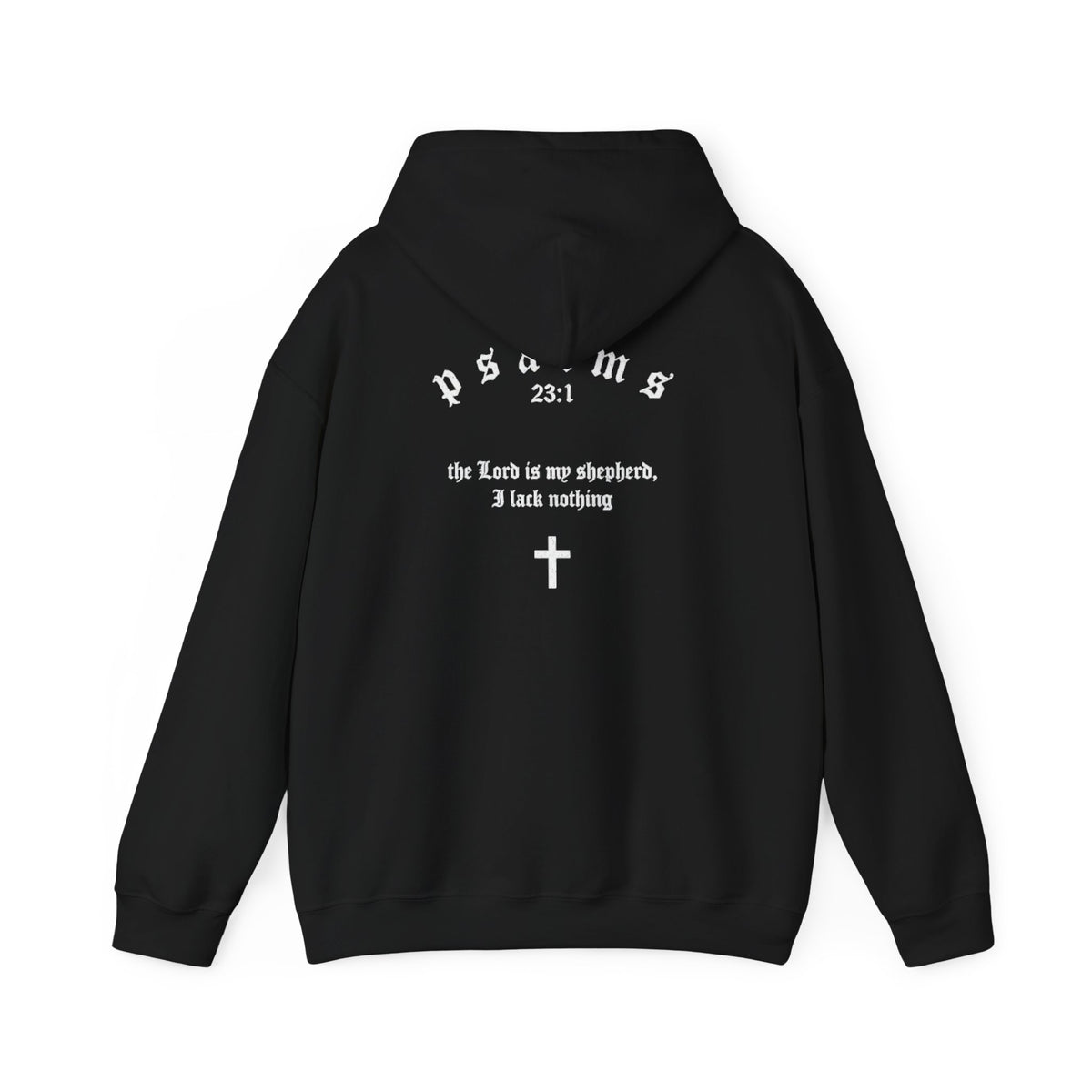 Driven by Faith Hoodie — Psalms 23:1 Christian Cross Sweatshirt
