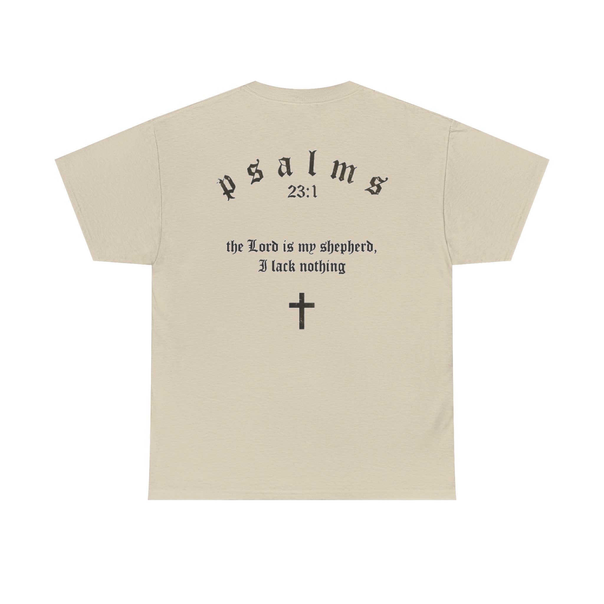 Driven by Faith Cotton T-Shirt | Psalms 23:1 Cross Tee