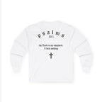 Psalms 23 Long Sleeve Tee — "Driven by Faith" Christian Cross Shirt