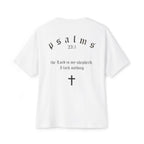 Driven By Faith Oversized T-Shirt/Pump Cover — Minimal Cross Christian Tee