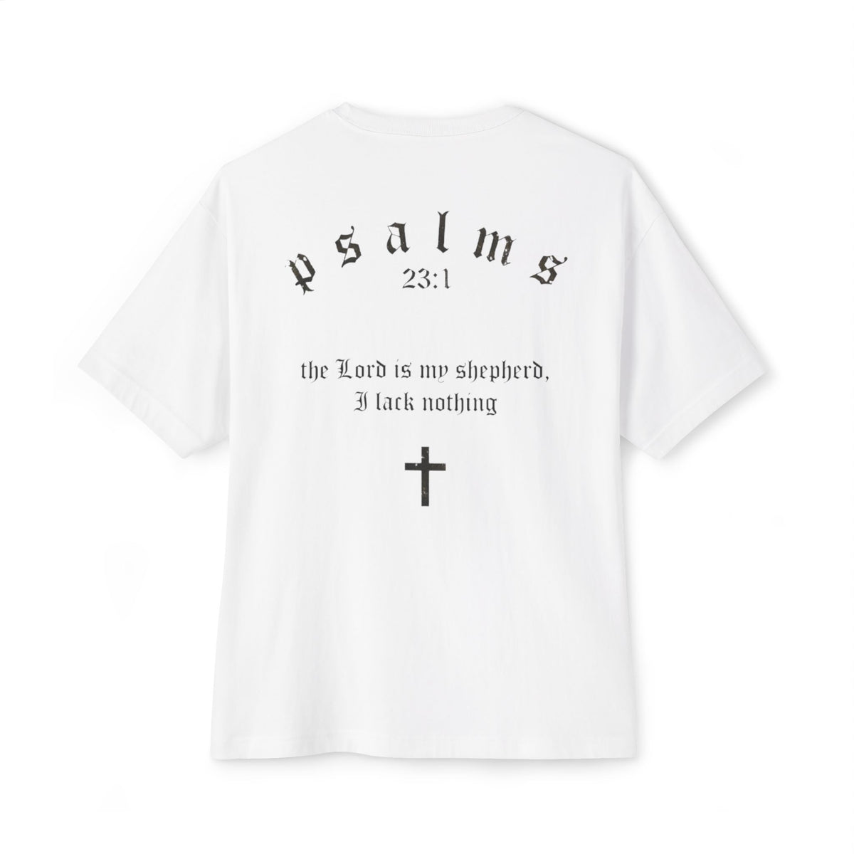 Driven By Faith Oversized T-Shirt/Pump Cover — Minimal Cross Christian Tee