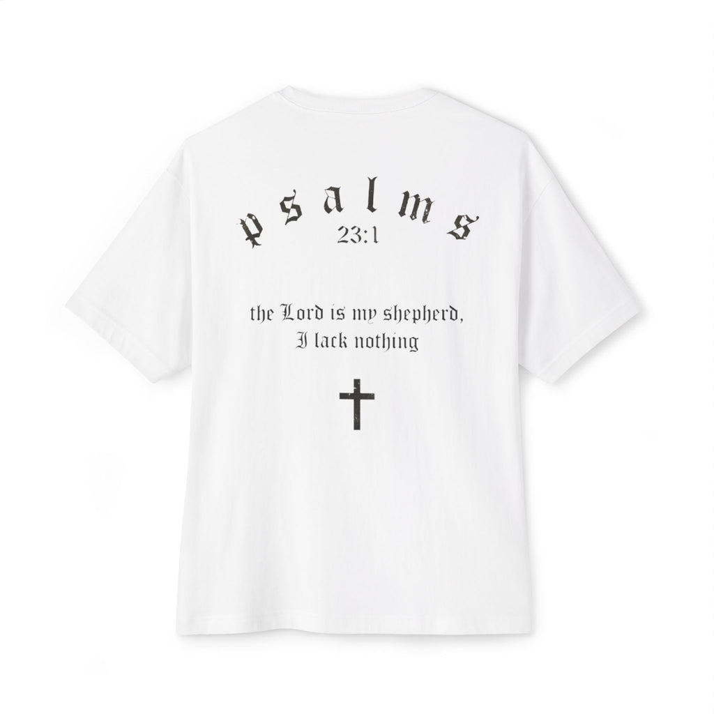 Driven By Faith Oversized T-Shirt/Pump Cover — Minimal Cross Christian Tee