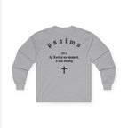 Psalms 23 Long Sleeve Tee — "Driven by Faith" Christian Cross Shirt