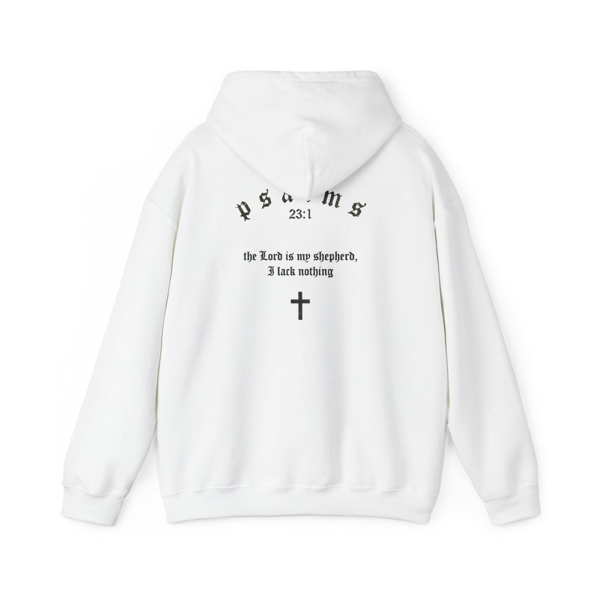 Driven by Faith Hoodie — Psalms 23:1 Christian Cross Sweatshirt