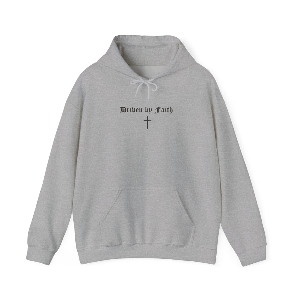 Driven by Faith Hoodie — Psalms 23:1 Christian Cross Sweatshirt