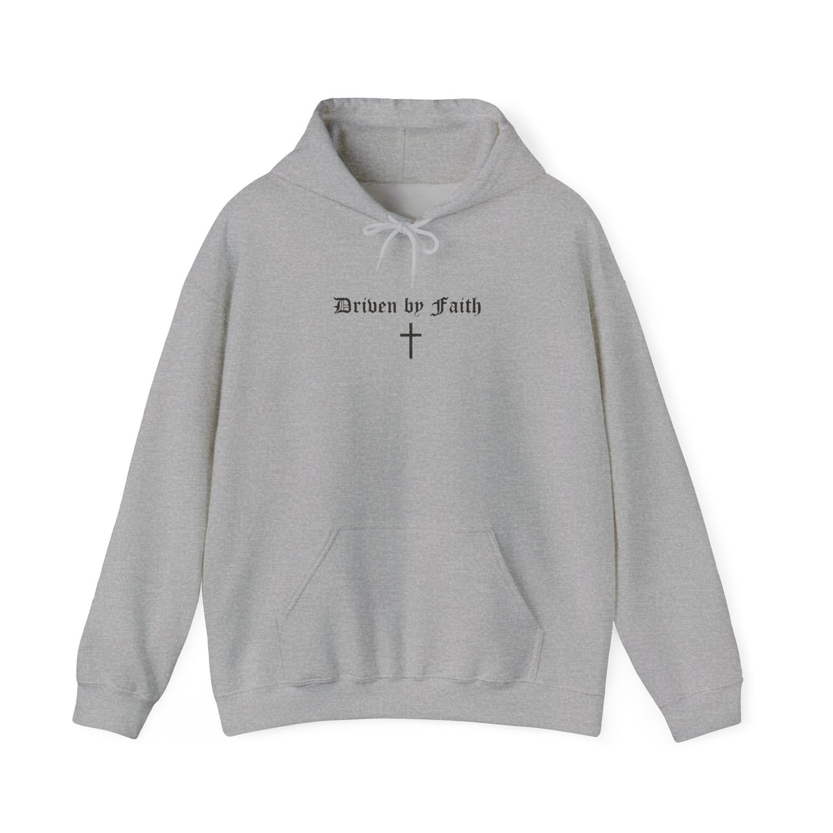 Driven by Faith Hoodie — Psalms 23:1 Christian Cross Sweatshirt
