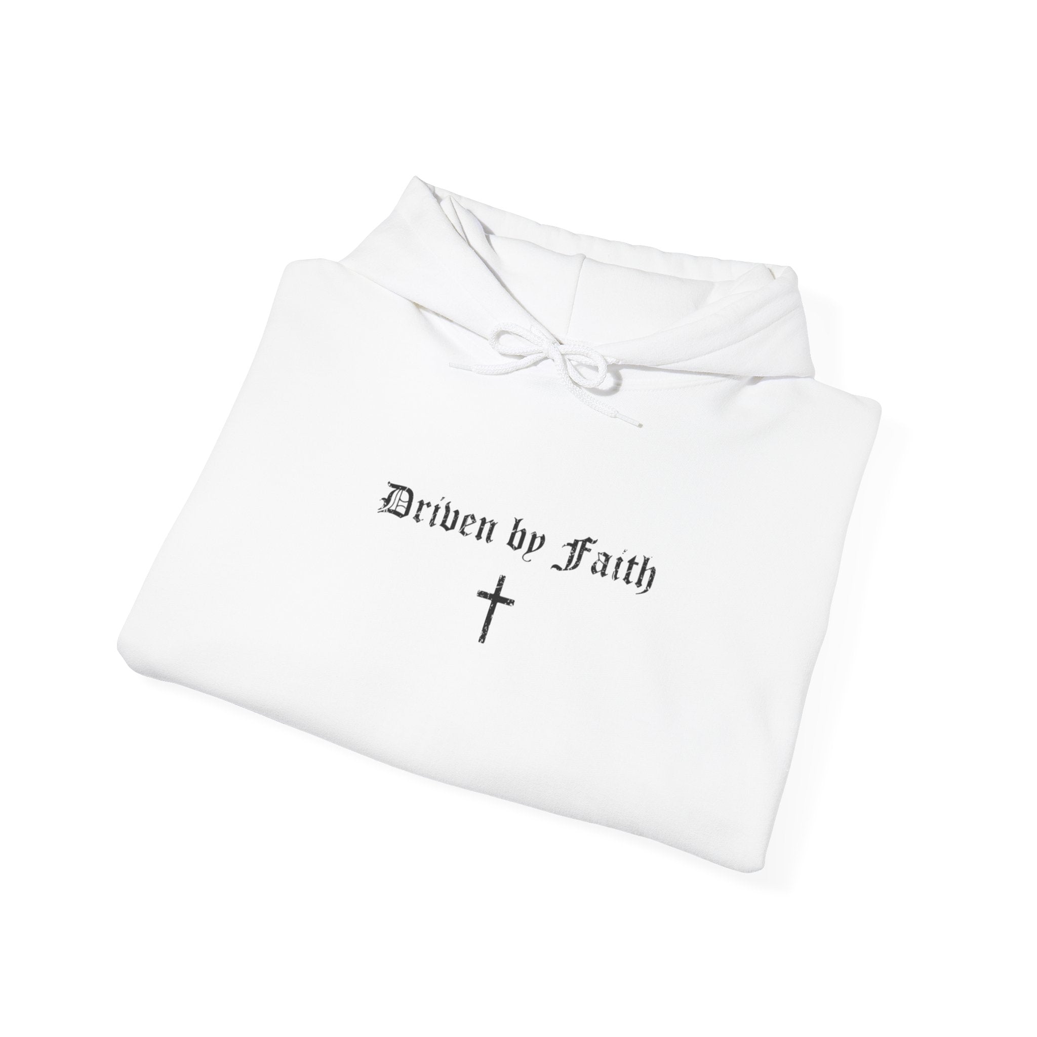 Driven by Faith Hoodie — Psalms 23:1 Christian Cross Sweatshirt