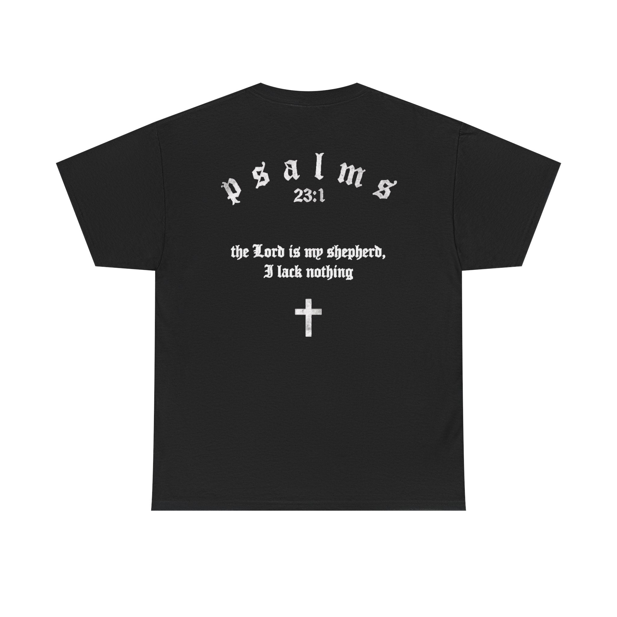 Driven by Faith Cotton T-Shirt | Psalms 23:1 Cross Tee