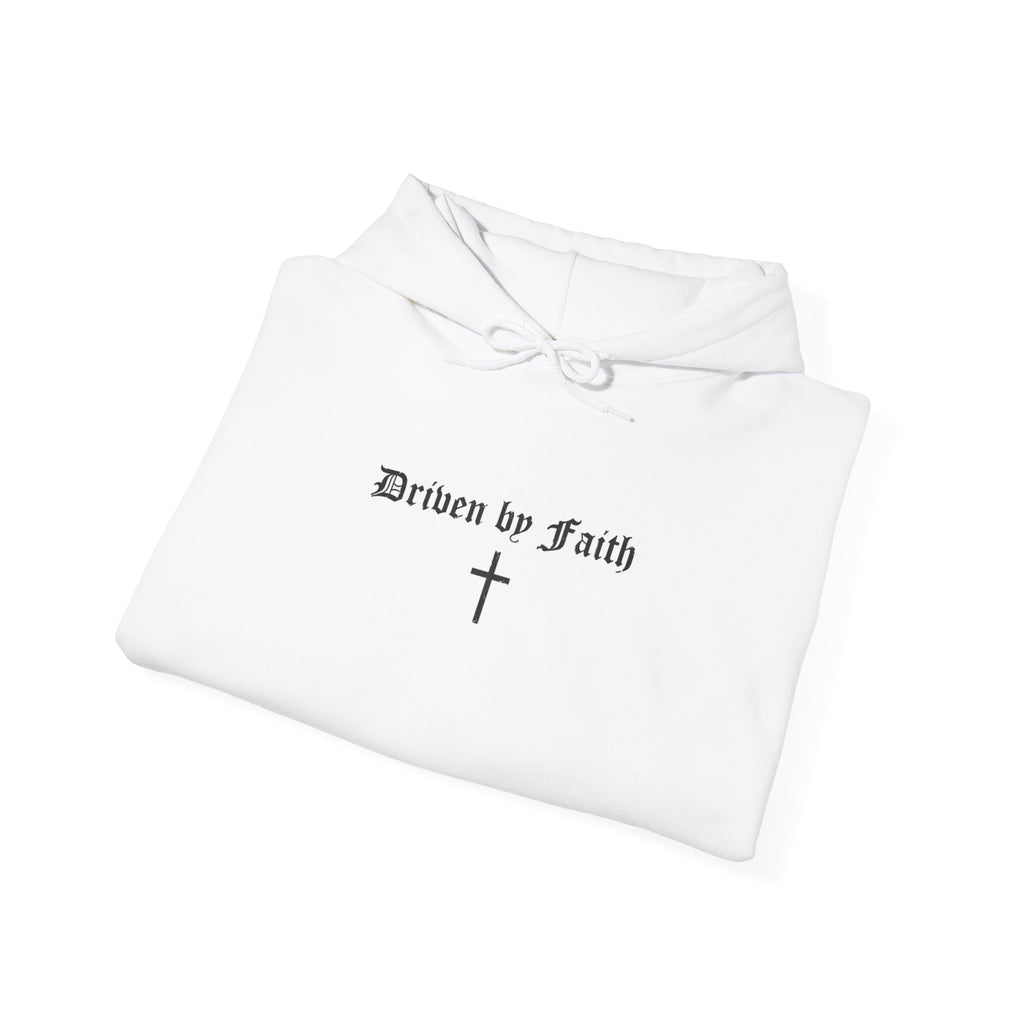 Driven by Faith Hoodie — Psalms 23:1 Christian Cross Sweatshirt