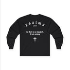 Psalms 23 Long Sleeve Tee — "Driven by Faith" Christian Cross Shirt