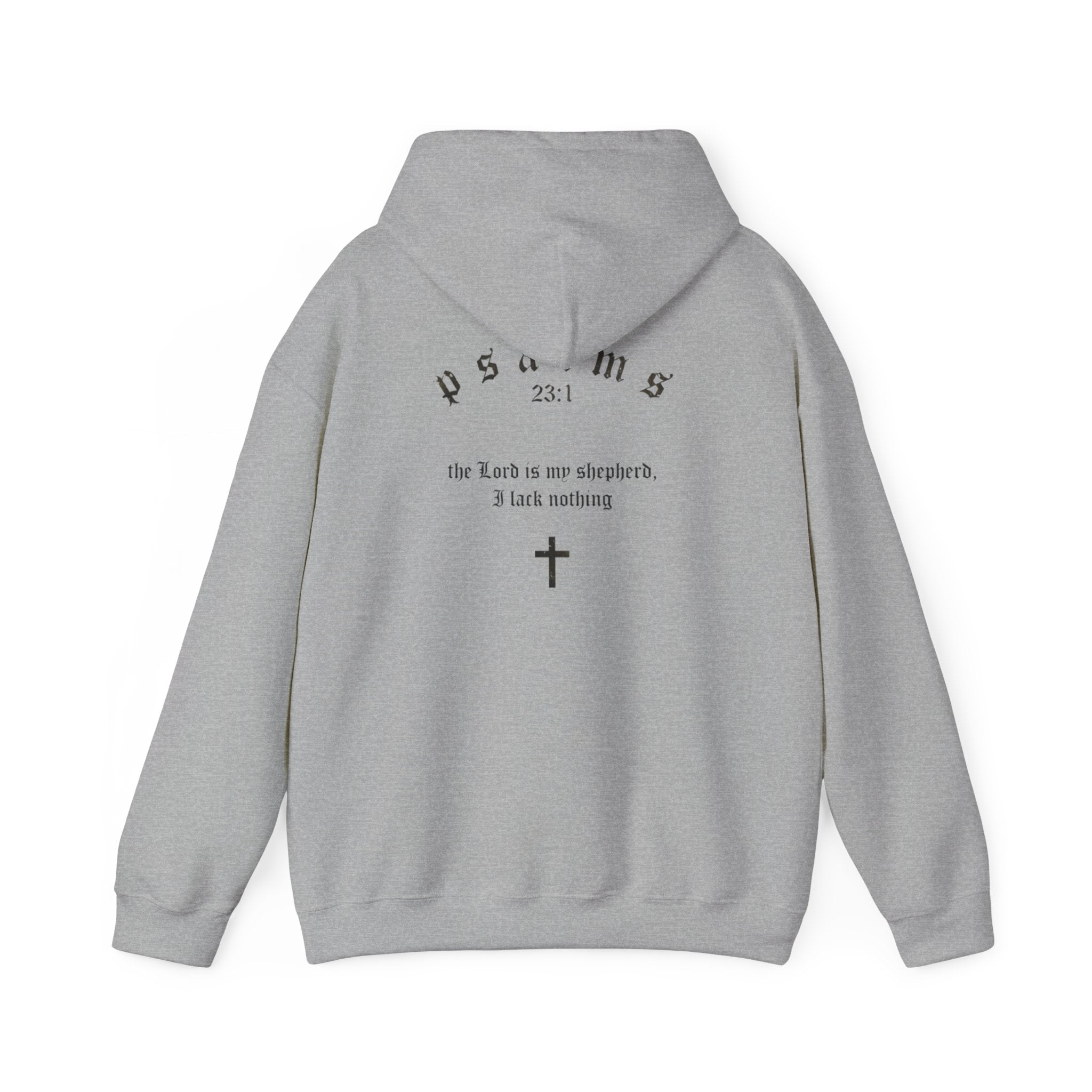 Driven by Faith Hoodie — Psalms 23:1 Christian Cross Sweatshirt