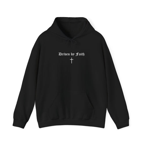 Driven by Faith Hoodie — Psalms 23:1 Christian Cross Sweatshirt