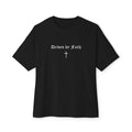 Driven By Faith Oversized T-Shirt/Pump Cover — Minimal Cross Christian Tee