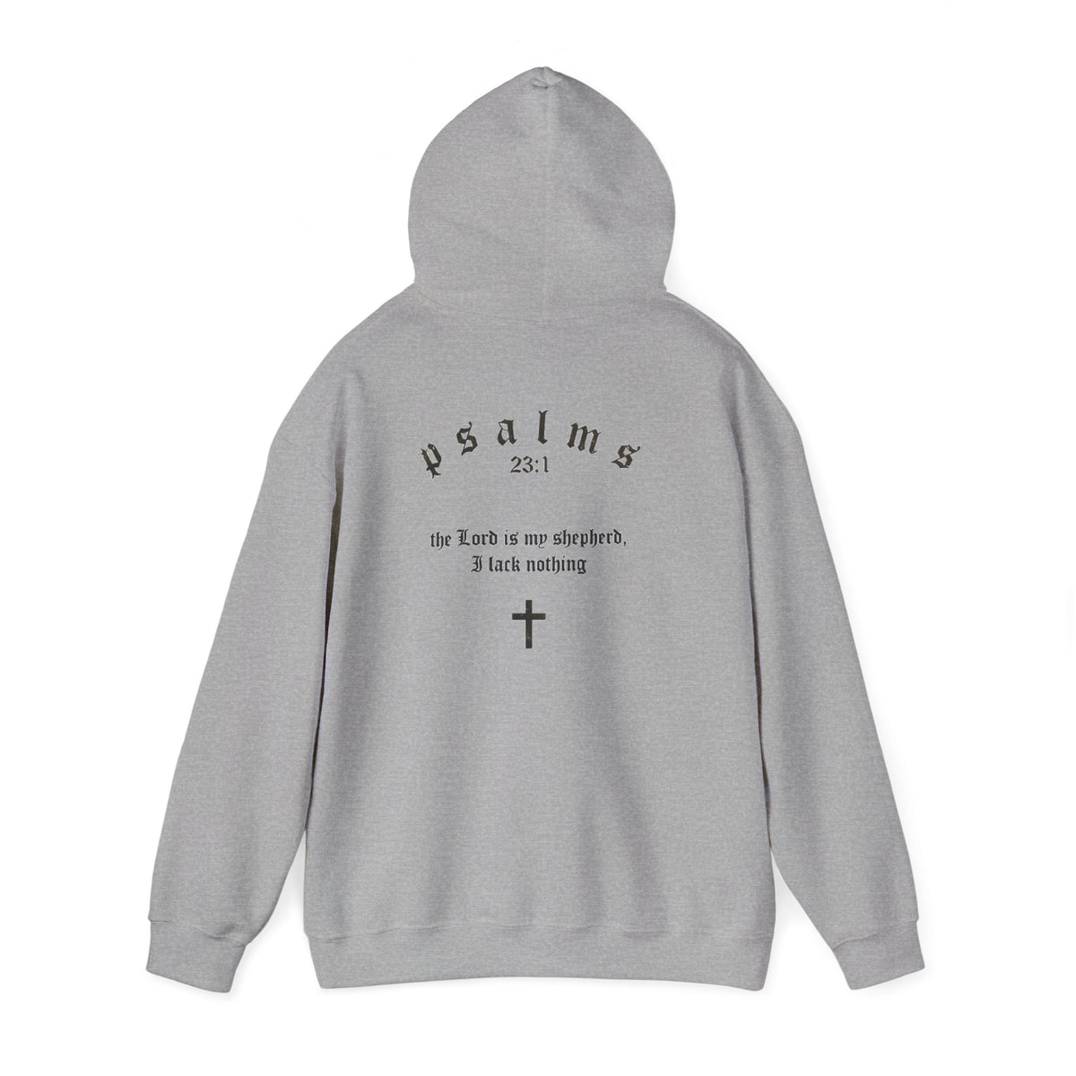 Driven by Faith Hoodie — Psalms 23:1 Christian Cross Sweatshirt
