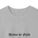 Psalms 23 Long Sleeve Tee — "Driven by Faith" Christian Cross Shirt