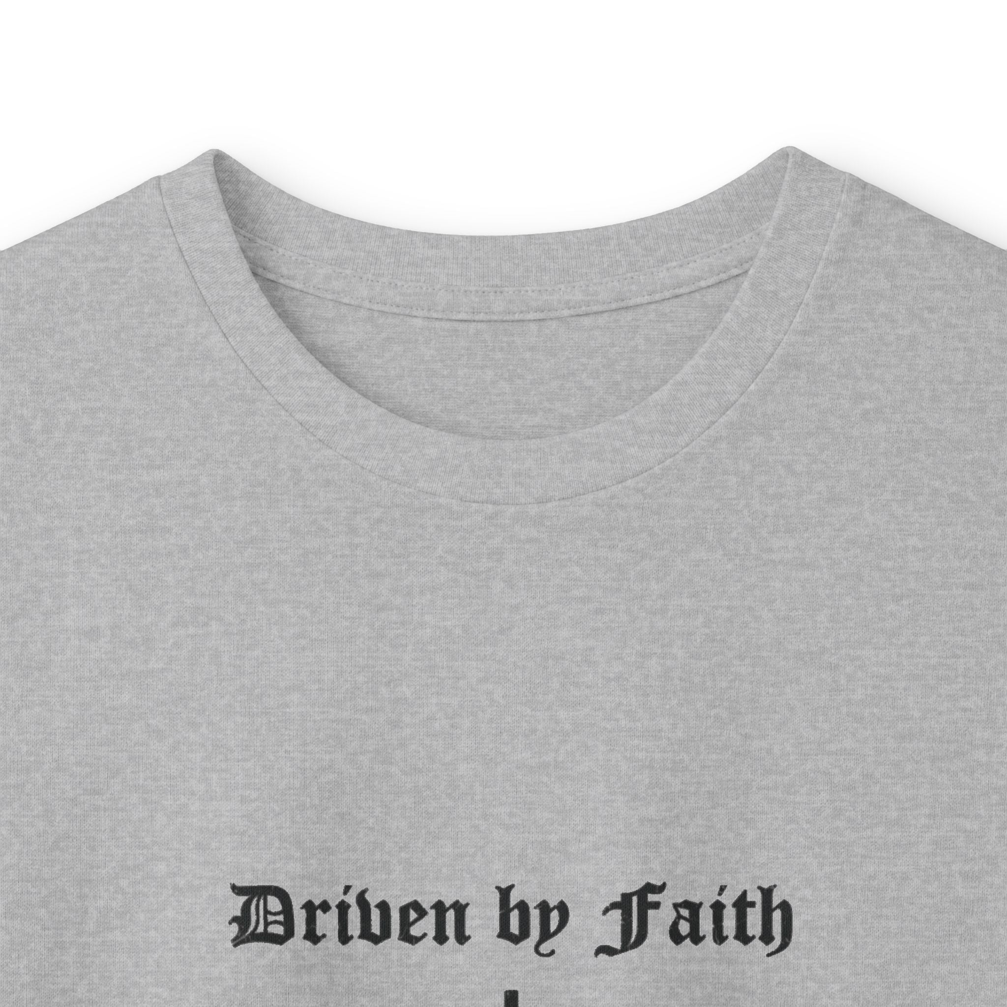 Psalms 23 Long Sleeve Tee — "Driven by Faith" Christian Cross Shirt