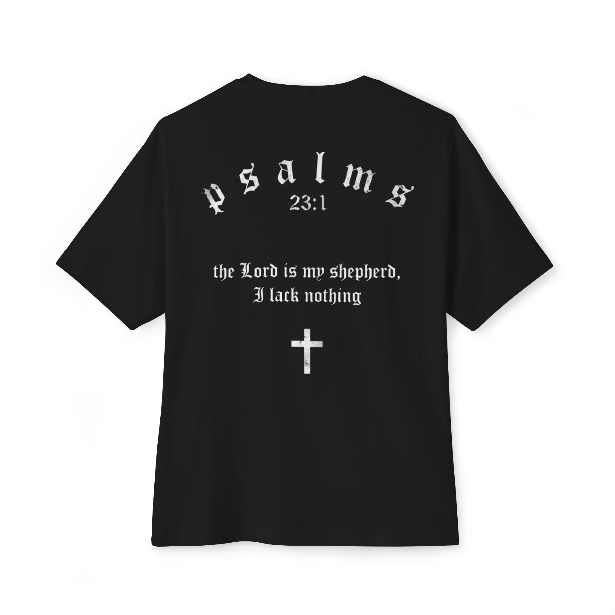 Driven By Faith Oversized T-Shirt/Pump Cover — Minimal Cross Christian Tee