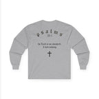 Psalms 23 Long Sleeve Tee — "Driven by Faith" Christian Cross Shirt