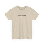 Driven by Faith Cotton T-Shirt | Psalms 23:1 Cross Tee