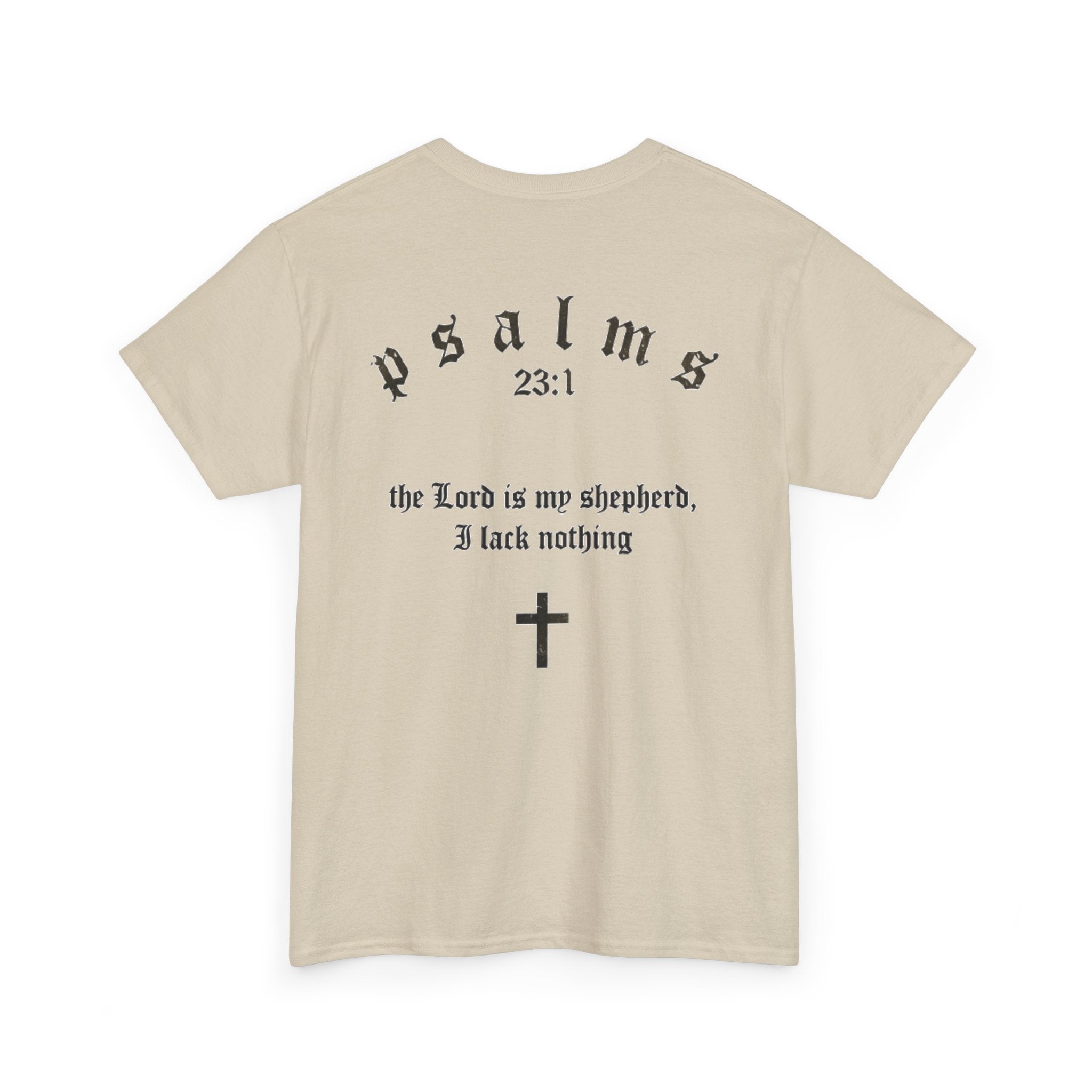 Driven by Faith Cotton T-Shirt | Psalms 23:1 Cross Tee