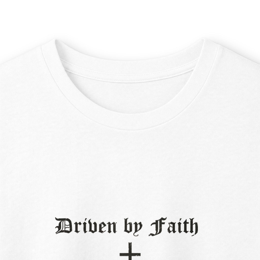Psalms 23 Long Sleeve Tee — "Driven by Faith" Christian Cross Shirt