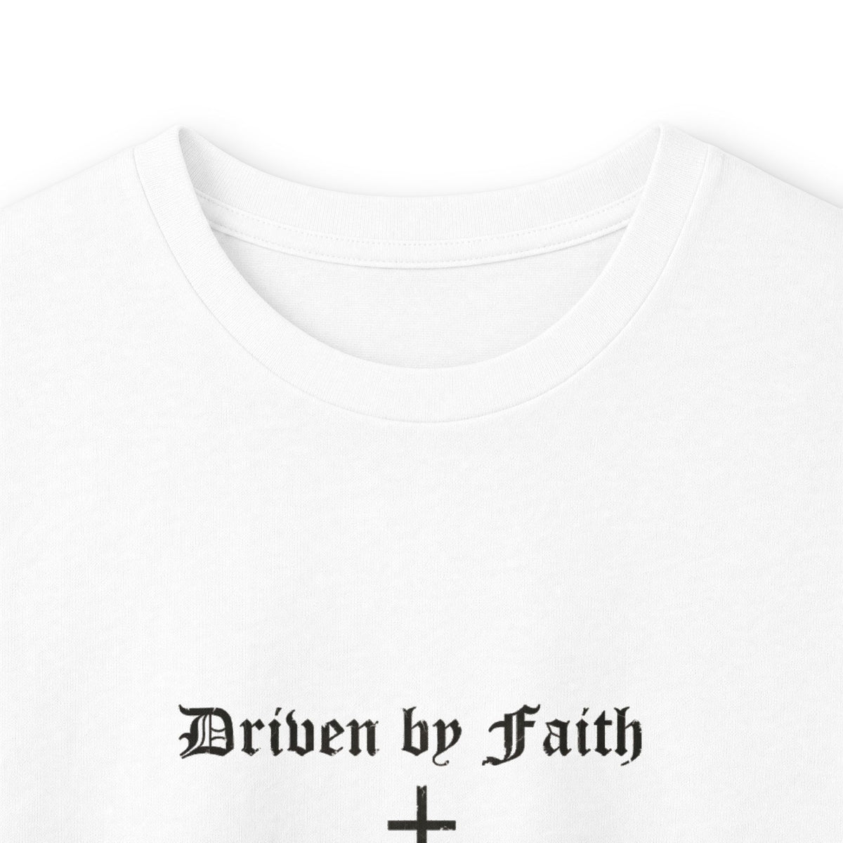 Psalms 23 Long Sleeve Tee — "Driven by Faith" Christian Cross Shirt