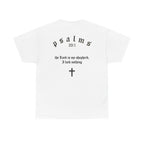 Driven by Faith Cotton T-Shirt | Psalms 23:1 Cross Tee