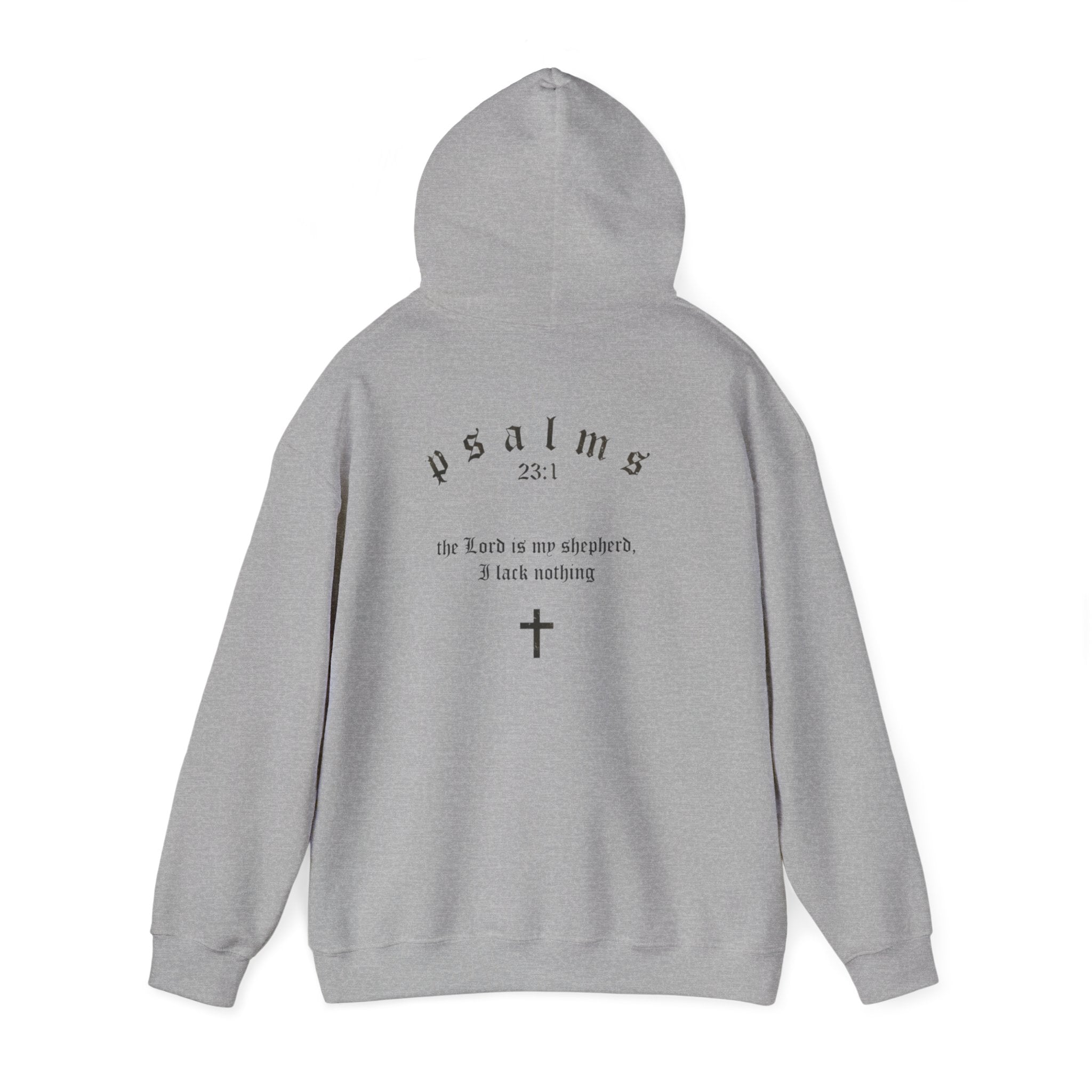Driven by Faith Hoodie — Psalms 23:1 Christian Cross Sweatshirt