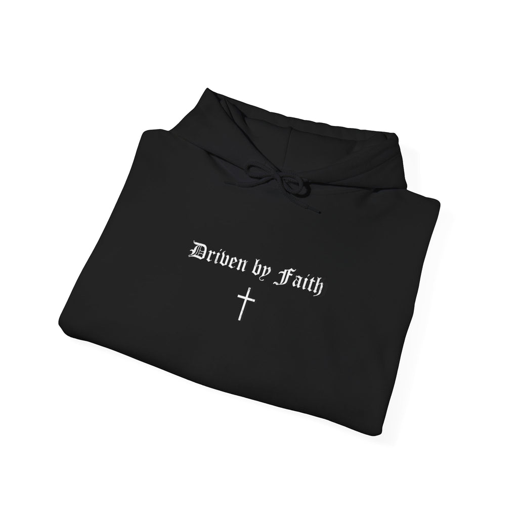 Driven by Faith Hoodie — Psalms 23:1 Christian Cross Sweatshirt