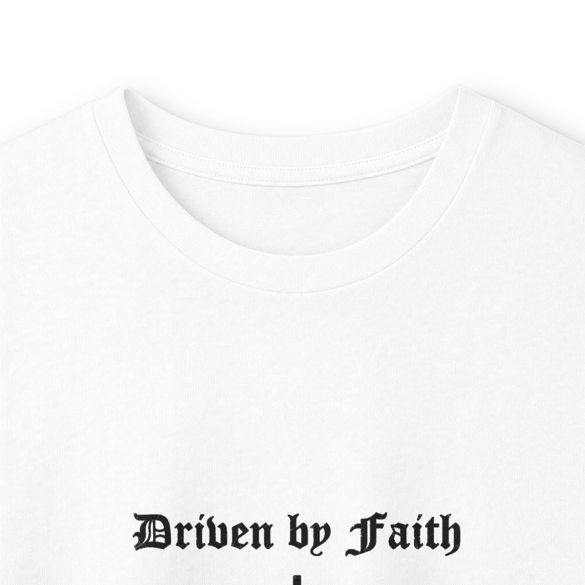 Psalms 23 Long Sleeve Tee — "Driven by Faith" Christian Cross Shirt