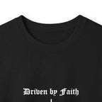 Psalms 23 Long Sleeve Tee — "Driven by Faith" Christian Cross Shirt