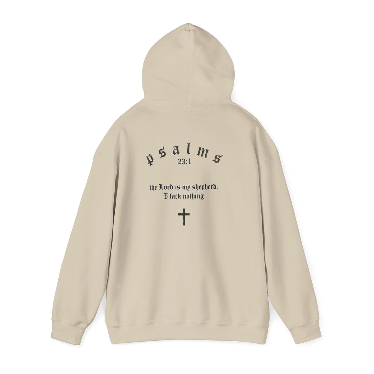 Driven by Faith Hoodie — Psalms 23:1 Christian Cross Sweatshirt