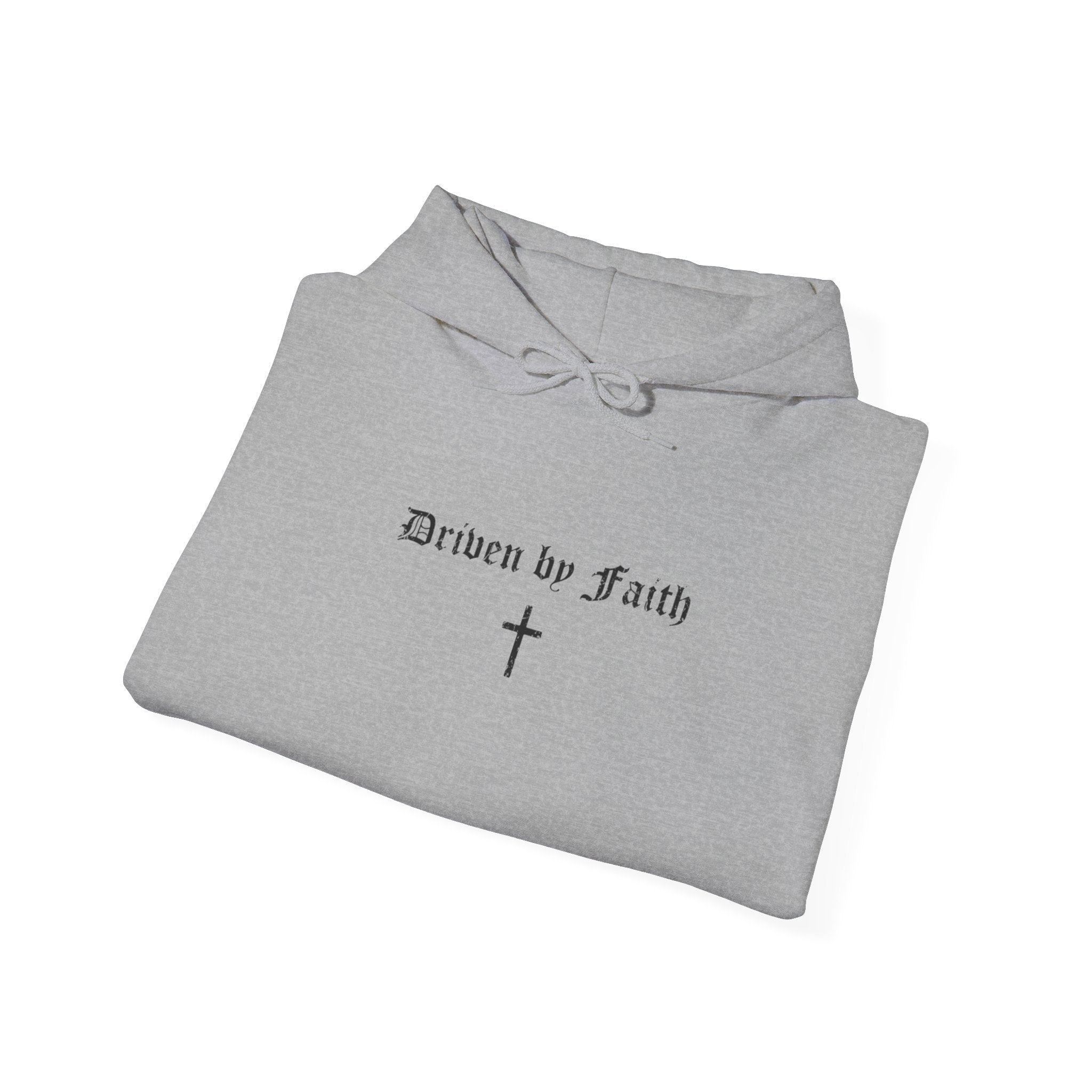 Driven by Faith Hoodie — Psalms 23:1 Christian Cross Sweatshirt