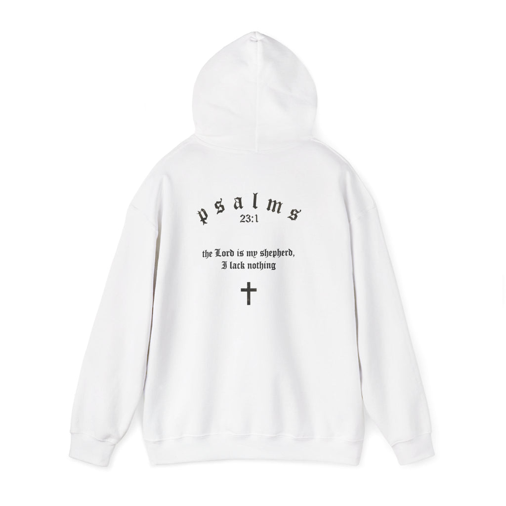 Driven by Faith Hoodie — Psalms 23:1 Christian Cross Sweatshirt