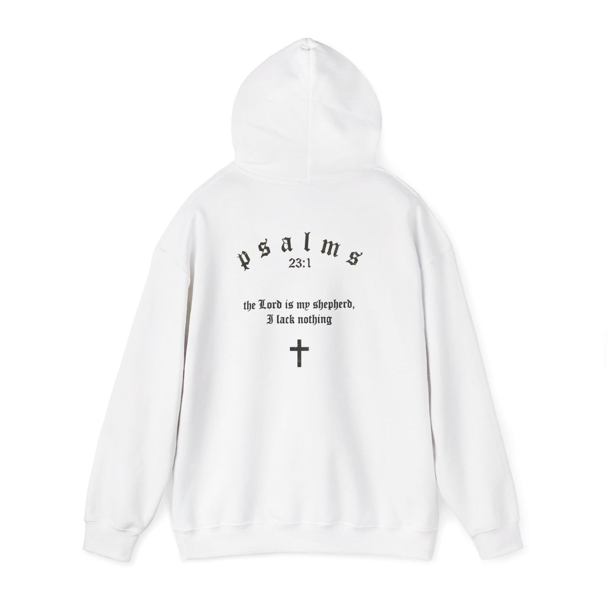 Driven by Faith Hoodie — Psalms 23:1 Christian Cross Sweatshirt