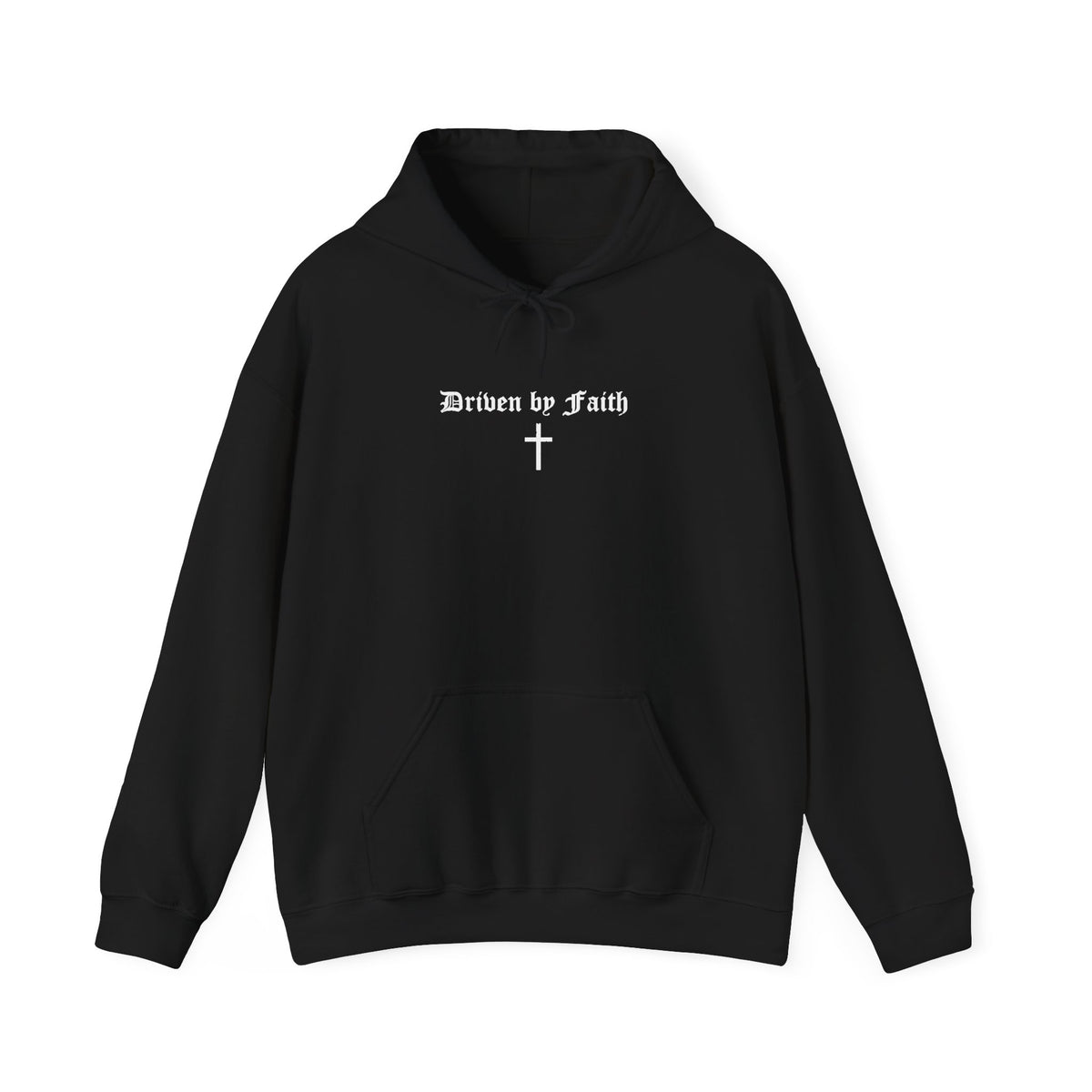 Driven by Faith Hoodie — Psalms 23:1 Christian Cross Sweatshirt