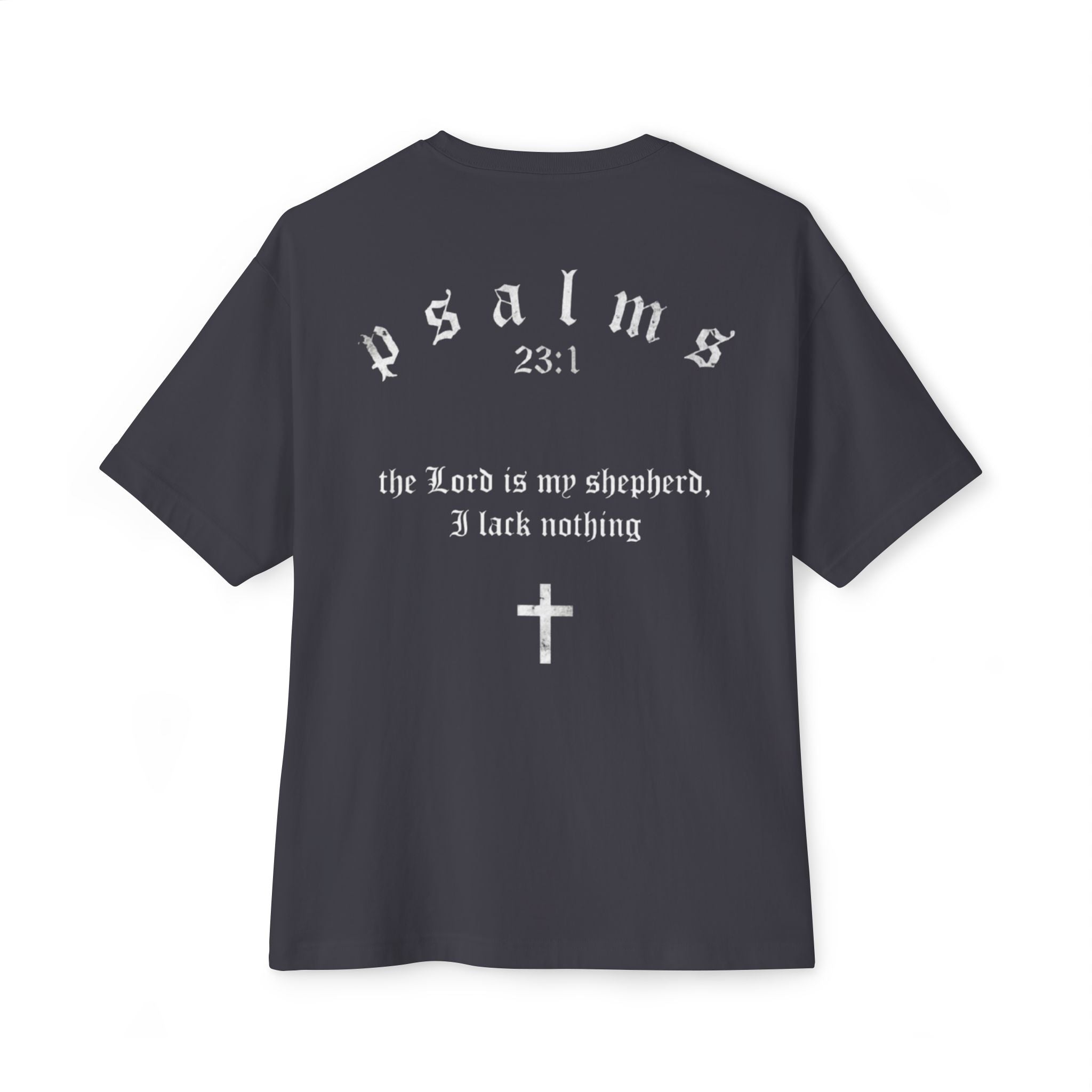 Driven By Faith Oversized T-Shirt/Pump Cover — Minimal Cross Christian Tee